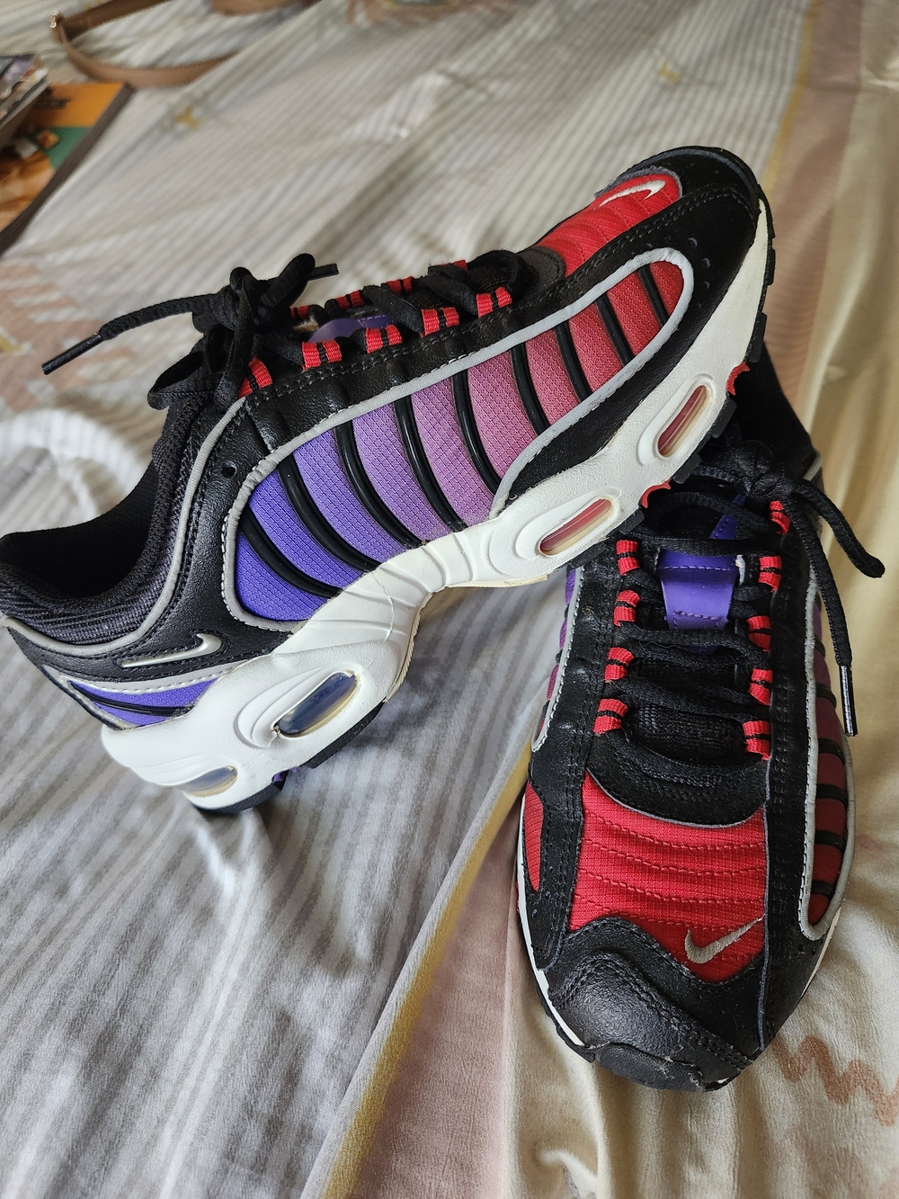 Nike Air Max Women’s Red, Purple & Black Retro Running Sneakers